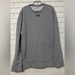 Under Armour ColdGear Gray Crewneck Sweatshirt Kangaroo Pocket XL